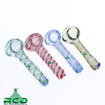 GLASS PIPE SWIRL ART SKINNY HAND GP2749 1CT